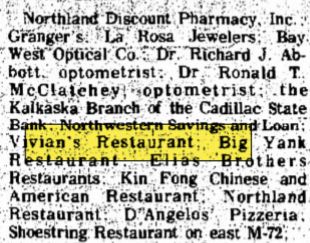 Vivians Restaurant - Mar 1976 Article